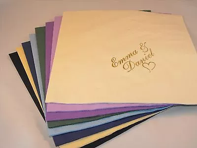 £48 • Buy 200 X Personalised (Design Your Own Image) Luxury 3 Ply Wedding  Napkins