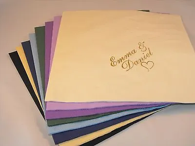 £64 • Buy 250 X Personalised (Design Your Own Image) Luxury 3 Ply Wedding  Napkins