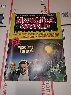 March 1975 Volume 1 Number 1 MONSTER WORLD Magazine By Mayfair Publications • $17.99