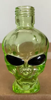 Green Alien Glass Bottle - 3.5” - Empty Outer Space Vodka Bottle • $9.99