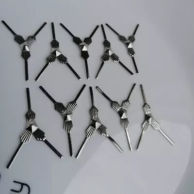 150pc 29mm Triangular Bowtie Pin Silver Chandelier Lamp Crystals Bead Connector  • $13.89