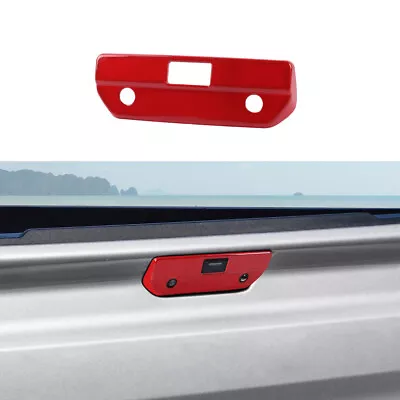 Red Rear Tailgate Door Handle Cover Trim W/Camera Hole For Chevy Silverado 2019+ • $17.49