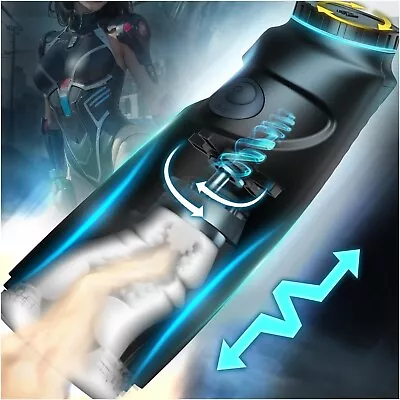 Male Masturbaters Automatic HandsFree Sucking Telescopic Cup Stroker Men Sex Toy • $29.80