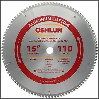 $149.99 • Buy 15  110T Carbide Tip Aluminum Cutting Saw Blade