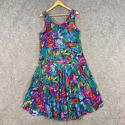 VINTAGE Adini Dress Womens Small Multicoloured 90s Retro Indian Boutique 11016 • $39.95