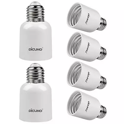 DiCUNO E26 To E39 Adapter Medium Mogul Screw Base Light 6 Pack 6 • $20.45