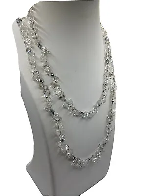 Beautiful Chan Luu/925 Beaded/ Stranded Necklace Gemstone Clear 42 1/2” • £265.16