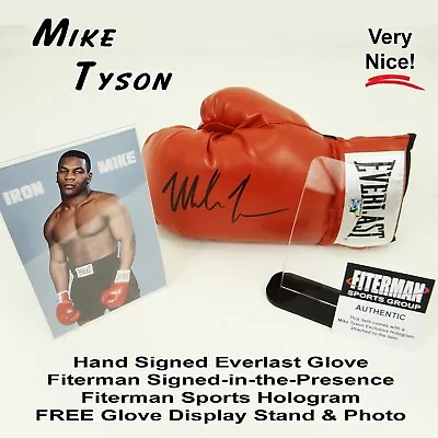 Mike Tyson Autographed Boxing Glove W/Fiterman Sports COA & Hologram • $124.95