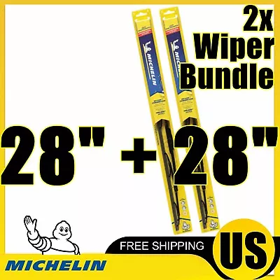 For Michelin Windshield Beam Wiper Blades - 25-280 25-281 2-Wipers: 28  + 28  • $28.79