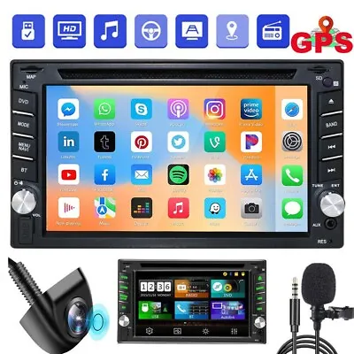 GPS Double 2 Din Car Stereo Radio CD DVD Player In Dash Bluetooth With Free Map • $124.90