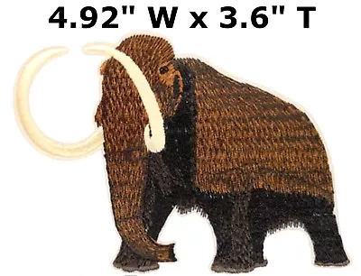 WOOLLY MAMMOTH Embroidered Patch Iron-on Applique Extinct Fossils Animals • $4.95