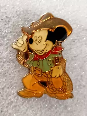 Mickey Mouse Cowboy Disney Lapel Pin NOS New 1980s • $10.99