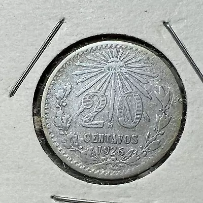 1926 Mexico Silver 20  Centavos Better Date • $15.99