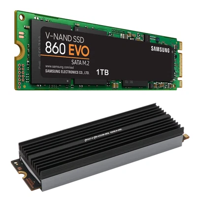 $34 • Buy Samsung 1TB SSD & Heatsink 860 EVO M.2 SATA Internal SSD (MZ-N6E1T0BW)