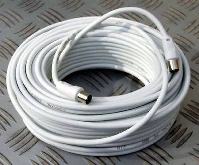 £14.99 • Buy 25 Metre Extension Aerial Lead Male - Male 25m Motorhome Caravan Boat Tv Home 