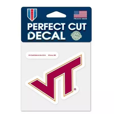 Virginia Tech Hokies 4 X4  Perfect Cut Car Decal [NEW] NCAA Auto Sticker Emblem • $4.95