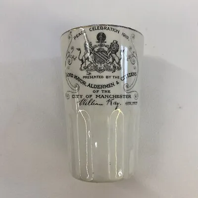 Booth's Peace Celebration WW1 1919 Beaker Lord Mayor Manchester Some Crazing • £19.95