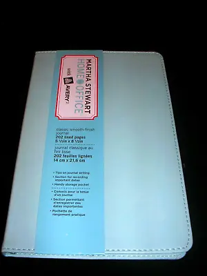 Martha Stewart Home Office Classic Smooth Finish Journal Aqua 202 Lined Pages Nw • $20