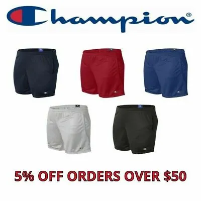 Champion Mens Size Athletic Long Mesh Pocket Gym Shorts 9  Inseam 81622 S-2XL • $15.49