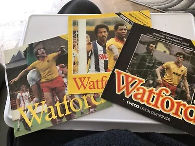 Football Programmes Manchester United Aways 3 At  Watford • £1.49