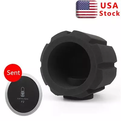 F2 Microphone Screen Acoustic Sponge Recording Windscreen Filter Vocal Black US • $21.98