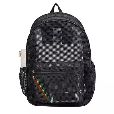 COVAX Heavy Duty Mesh Backpack See Through College Backpack With Padded Shou... • $29.12