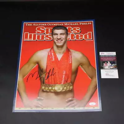 Michael Phelps Signed 2008 Sports Illustrated Cover Poster Auto JSA COA ZJ9716 • $99.99