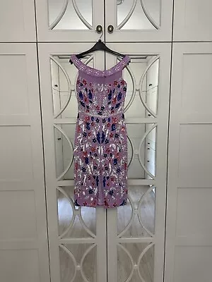 Virgos Lounge Pink & Lilac Dress Size 8 • £10