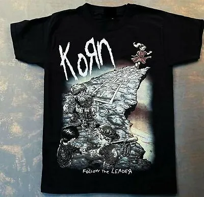 $15.96 • Buy Hot!! Design Vintage Metal Band #KORN T-shirt 1990s Short Sleeve Black S-5XL