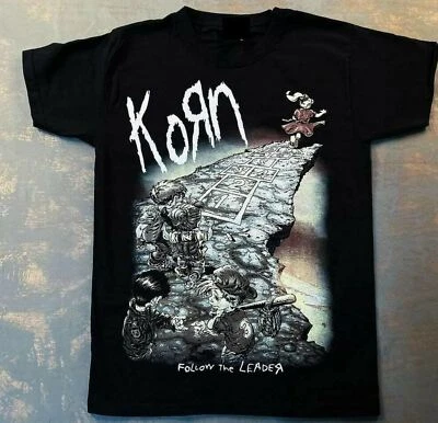 $15.96 • Buy Hot!! Design Vintage Metal Band #KORN T-shirt 1990s Short Sleeve Black S-5XL