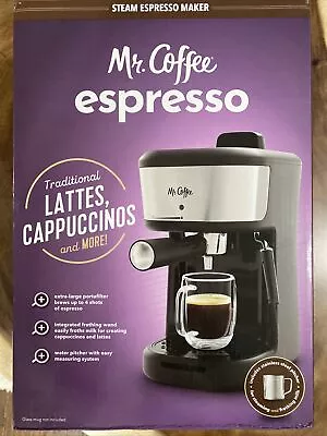 Mr.Coffee Espresso & Cappuccino Maker: Milk Frother Steam Wand Stainless Steel • $78