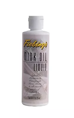 Fiebing’s Mink Oil Liquid 8 Oz. - Soften Preserves And Waterproofs Leather • $16.51