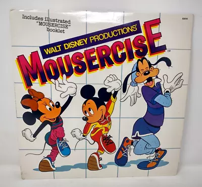 Walt Disney Mousercise Vinyl LP 1972 W/ Booklet Mickey Mouse Disneyland 62516 • $9.99