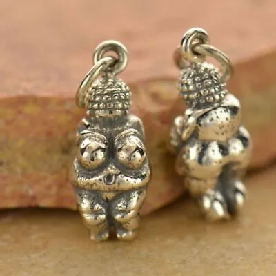 925 Sterling Silver Venus Of Willendorf Charm Pendant Fertility Female 1478 • $33.56