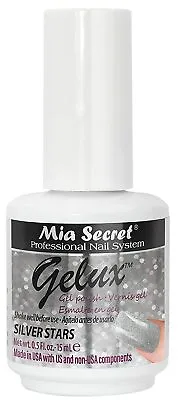 Mia Secret Gelux Nail Gel Polish SILVER STARS Manicure Pedicure Soak-off Gel • $13.80