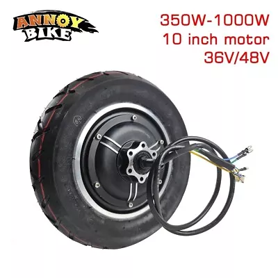 10'' 48V 1000W Electric Motorcycle Brushless Wheel Hub Motor Tire Scooter Wheel • $168.36