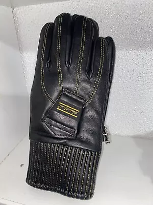Eddie Bauer Mens Gloves Lined Black Leather Size L Vintage Made In Japan Excelle • $84.99