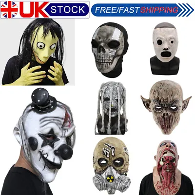 Halloween Bloody Zombie Momo AlienMask Horrible Latex Scary Costume Cosplay Mask • £6.99