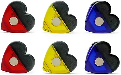 Heart Shape Plastic Clips With Magnetic For Refrigerator Magnets Set Of 6 • $13.99