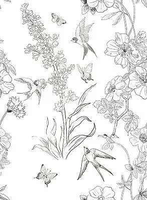 Ink Painting Black And White Self-Adhesive Wallpaper Swallow Contact Paper • $22.90