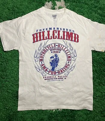 Vintage Motorcyle Hillclimb Gildan Heavy Cotton T Shirt Sz M • $17.50