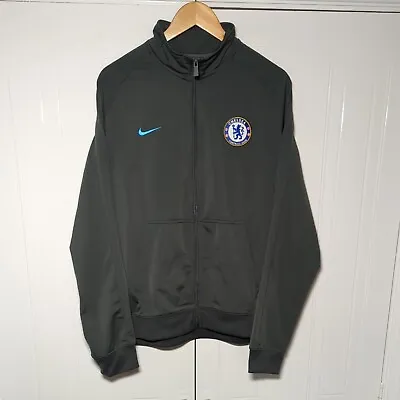 Men's Chelsea FC Nike I96 Anthem Zip Track Jacket Dark Grey Blue Label - Size XL • £29.99