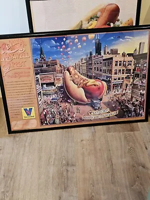  NOS Vienna Beef Chicago Hot Dog Polish Sausage Maxwell St. Poster S Sign • $59.99