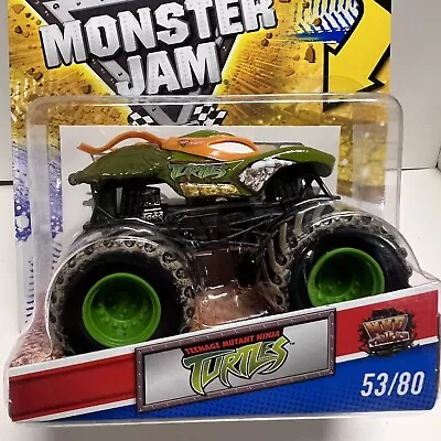 Monster Jam TATTOO SERIES Teenage Mutant Ninja Turtles Mud Tires Hot Wheels 1:64 • $15