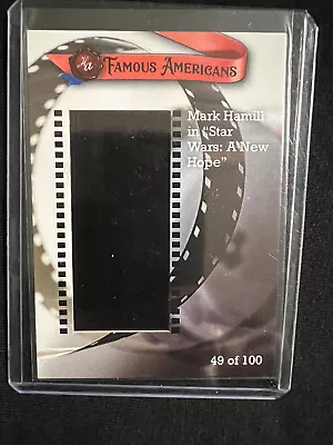 2021 Historic Autographs Famous Americans Mark Hamill 35 MM 49/100 SW New Hope • $65