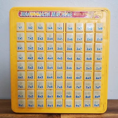 Vintage Magic Math Lanard Multiplication Machine Educational Homeschool Yellow • $10.85