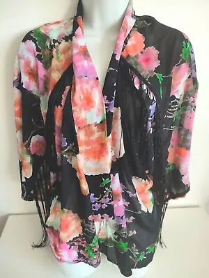£9.90 • Buy Womens Ladies Jacket Flamenco Kimono Style Summer Cardigan Top L / 12