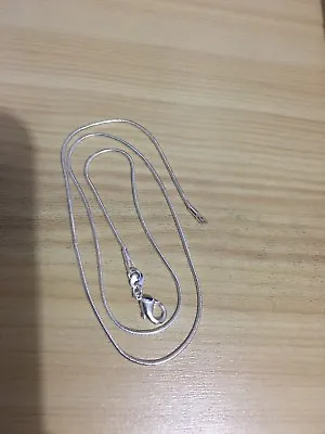 925 Sterling Plated Silver Snake Chain Necklace 1 Mm 18  • $3