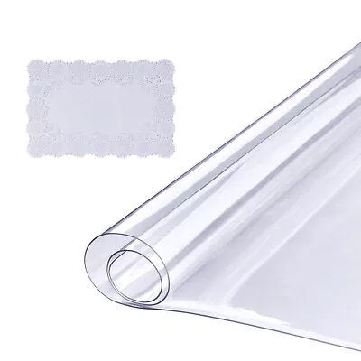 VEVOR PVC Table Protector 36 X 72 Inch Clear Plastic Desk Protector 1.5 Mm Thick • £11.63