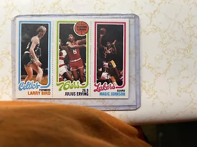 1980-81 Topps - #139-174-34 Magic Johnson Larry Bird Julius Erving (RC) • $710